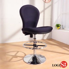 LOGIS 高吧椅 氣壓升降 吧台椅 可調高度金屬腳圈 洽談椅 化妝椅 櫃台椅, 1個, 椅
