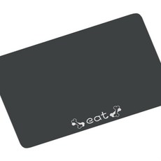 언니네 규조토 강아지밥그릇매트 챠콜 80x50 강아지식기매트