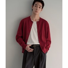 MUSINSA STANDARD 워셔블 수피마 코튼 라운드 넥 가디건 [버건디]