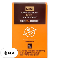 커피빈 캡틴 아메리카노 스틱커피, 900mg, 30개입, 6개