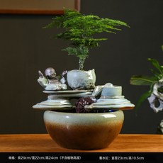 時來運轉循環流水擺件招財適合開業送禮客廳裝飾, 歡喜彌勒