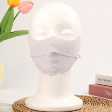 兒童款無痕口罩，佩戴舒適不易悶汗，防曬立體兒童遮陽口罩, 淺紫色, 1個