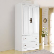 솜씨방가구 비올라장롱 투서랍장, 화이트(민자)