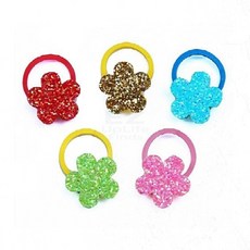 반려동물 미니 꽃 고무줄 액세서리 애완견소품악세서리 작은반려동물용 애완동물패션악세서리