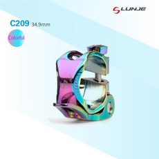 자전거 시트 포스트 클램프 28.6/31.8/34.9mm 튜브 MTB 클립 알루미늄 합금 부품 안장, 14)C209-34.9mm-색상ful