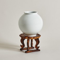 박수재 작가 도담 달항아리 1호 화병 17cm 오브제 도자기 백자, 유광