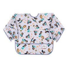 [범킨스] 긴팔 디즈니 자기주도 이유식 방수 턱받이, 자스민, 1개, 1개입