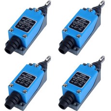 JIQI Momentary Limit 여행용 스위치 수직 롤러 플런저 타입 NO/NC 자체 리셋 여행용 스위치 (4개), ME-8122 142885