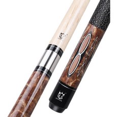 CROWN ME 楓木檯球杆 147CM, 1個, 亞麻纏線握把棕色楓木杆10.5