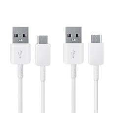 [1+1] 삼성 정품 USB C타입 고속 충전케이블 최대 25W지원 갤럭시 스마트폰 데이터 통신 케이블, 화이트, 1개, 화이트, EP-DG970WWH
