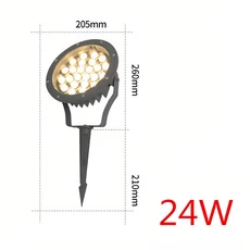RGB LED 정원등 야외 24W 36W 나무 투영등 파티오 장식 무드등 잔디밭 공원 조경용, 01 하얀색, 02 DC12V, 01 24W