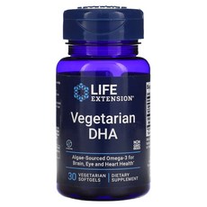 Life Extension 식물성 DHA 200mg 베지 소프트젤 30정, LifeExtension식물성DHA200mg베지소프트젤, 1개
