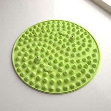 【足底穴位按摩】超慢跑專用墊足底按摩腳墊指壓板成人趾壓板原地家用軟硅膠通經絡, 果綠（直徑45釐米）圓形, 1個