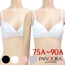 판도라by비비안 주니어3단계 노와이어 면몰드브라1종(PBR7128)75A-90A