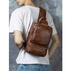 純手工擦色真皮斜挎包頭層牛皮單肩包男包休閒包