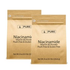 퓨어 나이아신아마드 비타민B3 파우더 PURE ORIGINAL INGREDIENTS Niacinamide, 2개, 227g