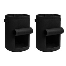 언더보스 가정용 텃밭 부직포 화분, 2개, 검정
