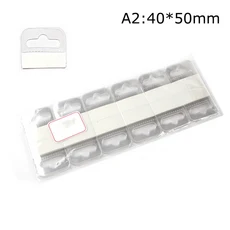 100개 PVC 슬롯 구멍 접착식 행 태그 후크 상품 상자 가방 디스플레이, 01 A2