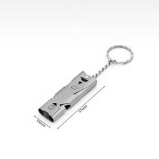 튜브 고주파 높은 데시벨 휘파람 야외 강철 금속 하이킹 도구 여행, 1개