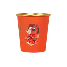 一次性金箔紙杯 加厚金色防燙 商用茶水杯, 1個, 1個裝