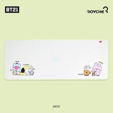 BT21 리틀버디 장패드 라이트그린 쿠키/치미/망/슈키, 1개