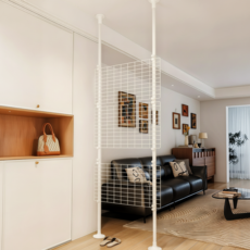 Fowod 금속 매직파티션 심플 가림막 공간분리 가벽 가림막, 3개, 흰색