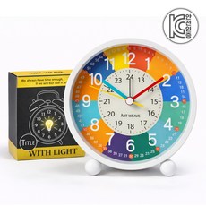 아트위브 무소음 시계공부 겸용 교육용 탁상 알람시계, 화이트(베이직)