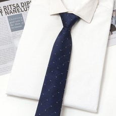 免打結拉鍊領帶 商務正裝款 黑色條紋設計 結婚上班適用 懶人易拉領帶 男士專用 #A6020藏青波紋7cm #默認尺寸