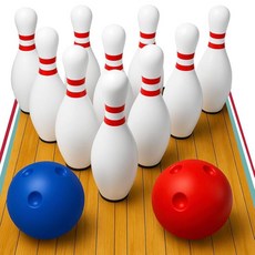 119419 ActiveJoy - 클래식 & 아메리칸 스타일 미니 아동용 볼링 세트 실내 게임 레인이 있는 볼링장 장난감 핀 10개 가족 및 친구를 위한 공 2개 만 2-5