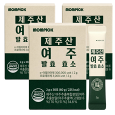 맘픽 국산 여주 발효효소 제주산 여주와 효소 식약청인증 HACCP 분말, 3개, 30회분