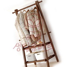 혜명상사 옷걸이 2단 선반 120cm 월넛 스탠드옷걸이행거 옷장 선반형원목 선반행거 스텐드