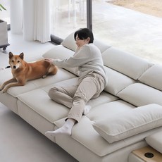 아이보 슬라이딩 무빙 모션 소파 3인용쇼파 리클라이너 독일오킨사모터 10년보증, 4인소파 (실리콘비건가죽 / 미스티아이보리)