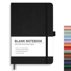 레티지 점선 저널 노트북 가죽 중형 10 7인치 하드커버 A5 3인치 사이즈 192페이지, Plain, Light Green