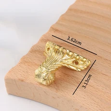 골동품 상자 다리 발 나무케이스 쥬얼리 가슴 보관 코너 아연 합금 보호대 엠보싱 4개, 12 B015