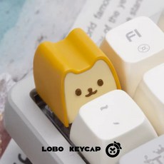 LOBO 식빵 키보드 커스텀 키캡, 빵 강아지 커스텀 키캡