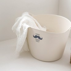 샤바스 스칸디나 국내산 막힘형 세탁바구니 28L, 수염