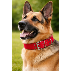 진진체인 강아지 목줄 대형견 목줄 초강력 두꺼운 나일론 고강도 개목줄 중대형견용, 1개, 레드