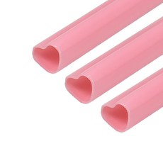 보니팩 12x210mm 벌크 하트빨대 핑크 버블티 1봉 (100개)
