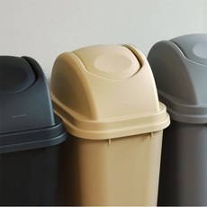 쓰레기통 일반쓰레기통 스윙뚜껑휴지통 대용량쓰레기통, 세트 13리터 검정