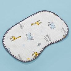 新生兒雲片枕 近0高度枕 防吐奶 防污, 長頸鹿大象