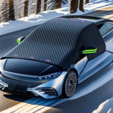 성에방지커버 햇빛가리개 자석 사이드미러커버, 그린, 전차종