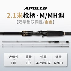 APOLLO 2.1米 槍柄/直柄 釣竿 M/MH 調性 鱸魚/黑魚竿 漁具, 【阿波羅泛用版】2.1米M/MH雙稍槍柄