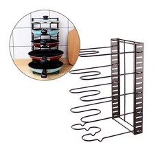 후라이팬 5단 정리대/높이 폭 조절가능/주방수납정리rai5+1drw