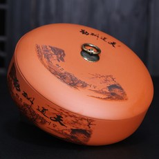 보이차 보관용기 항아리 찻잎 저장 세라믹 다도, 1개, 차병 통 천도 보답