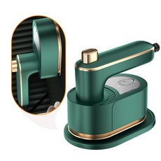 미니다리미 휴대용스팀 빠른 주름 제거 건식 겸용겸용 가정용 회전 수납이 용이하며, 녹색 듀얼스팀다리미