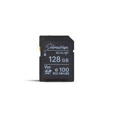 노바칩스 512GB 스칼라 SDXC V60 UHS-II 메모리 카드(NP467C512GTX4), 128GB
