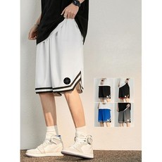 농구 바지 남성 빅사이즈 여름 반바지 아이스 실크 캐주얼 운동복 남자 스포츠 팬츠