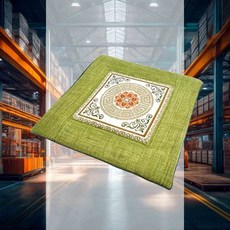 부클무늬 마방석 그린 여름필수품 시원한좌식 자리용쿠션 좌식아이템 좌식생활용품 바닥깔개