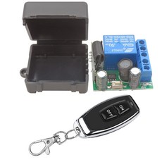 DieseRC 무선 원격 제어 스위치 433MHz 5V 12V 24V 1채널 릴레이 수신기 송신기 Keyfobs 포함, 단일 리트리버 1개 및 송신기 1개