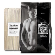 이탈왁스 핫필름 왁스 포어옴므 + 왁싱몬스터 스파츌라 L 100개입, 1kg, 1개
